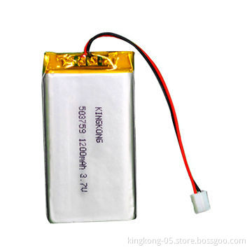 3.7V Li-Polymer mobile phone battery, 1,200mAh T*W*L5*37*59mm